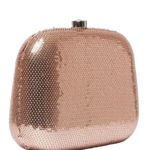 Nina/ Nordstrom Sequin Rose Gold Getty Bag